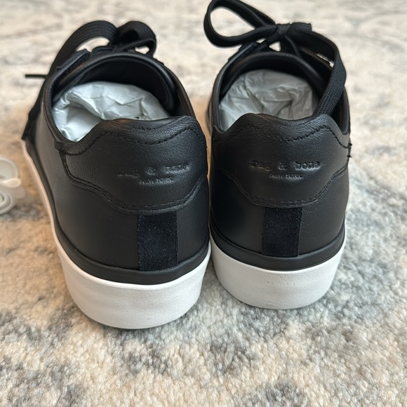 NWT Rag & Bone Army Low Black Leather - 37.5 - Picture 2 of 7